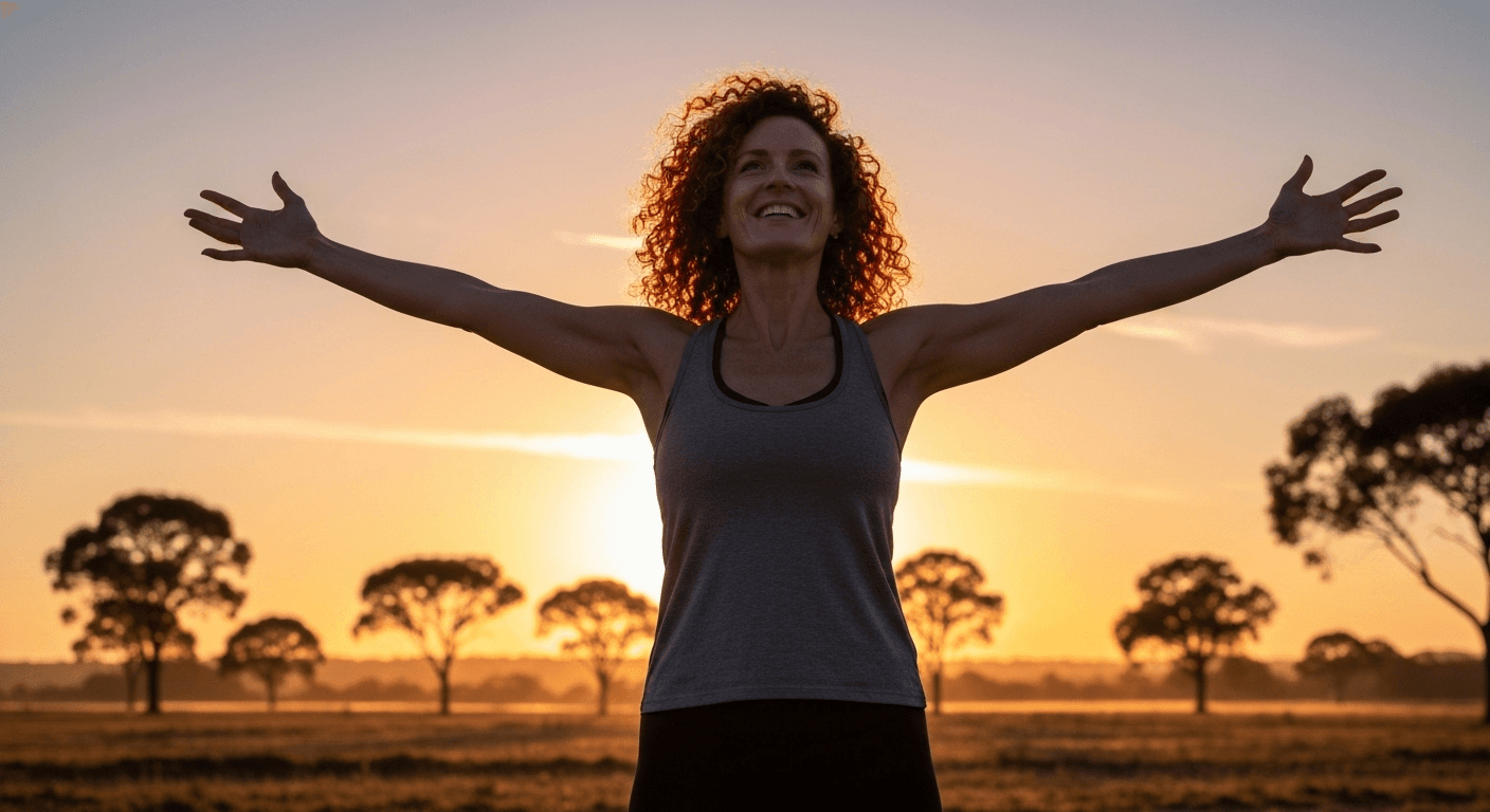 Woman silhouette arms outstretched toward bright sunrise. Woman silhouette arms outstretched toward bright sunrise.